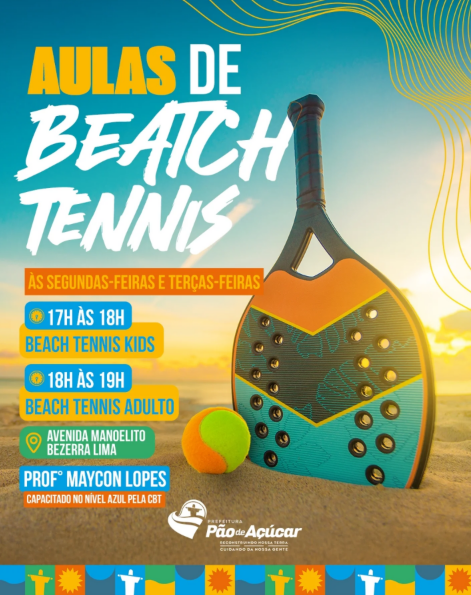 Inscrições abertas para aulas de Beach Tennis